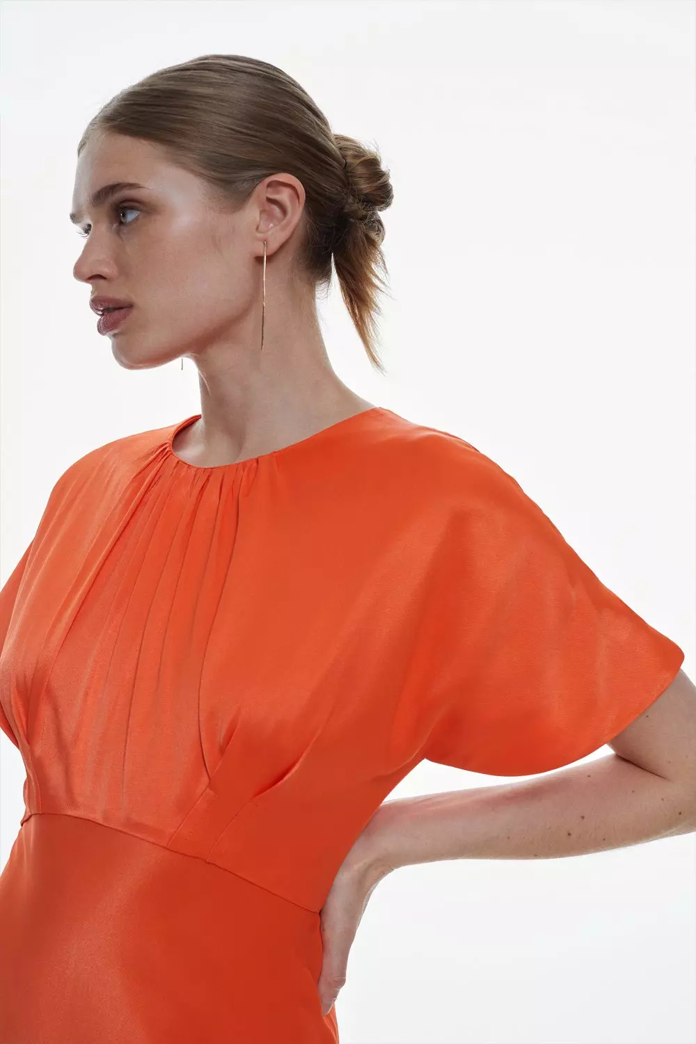 Karen millen 2024 orange maxi dress